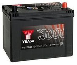 Batterie YUASA véhicule asiatique 70Ah + gauche 260x174x225