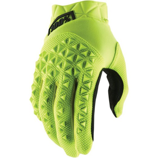 Guantes 100% Airmatic Amarillo fluor Niño/a