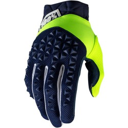 Gants 100% Airmatic bleu / jaune fluo