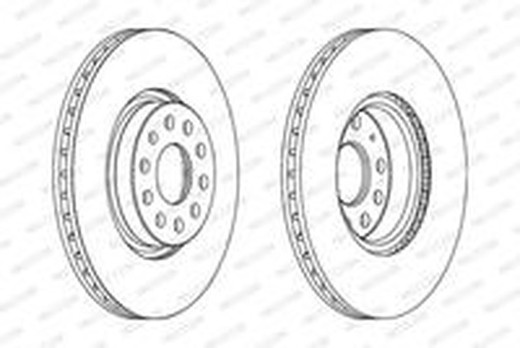 Jeu de disques de frein avant Ferodo 312 mm