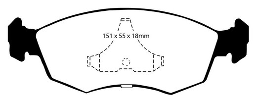 Plaquettes de frein Ebc DP3605 / 2C