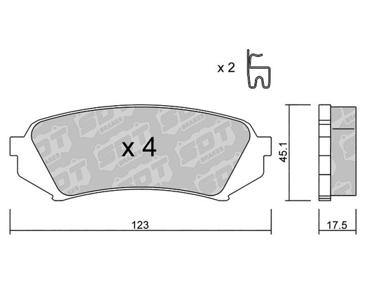 Pastillas de freno SDT FDHP 1050 2100000