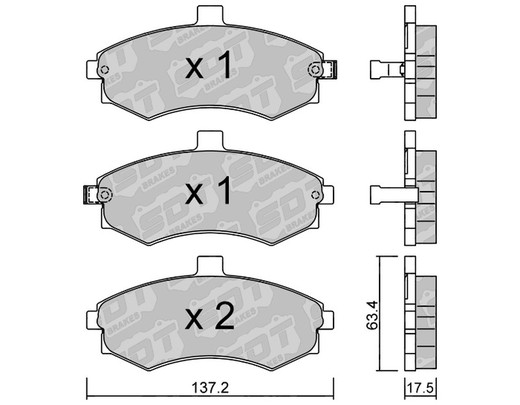 Pastillas de freno SDT FDHP 1050 2103000