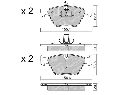 Plaquettes de frein SDT FDHP 1050 2108001