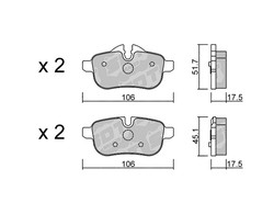 Pastillas de freno SDT FDHP 1050 2119900