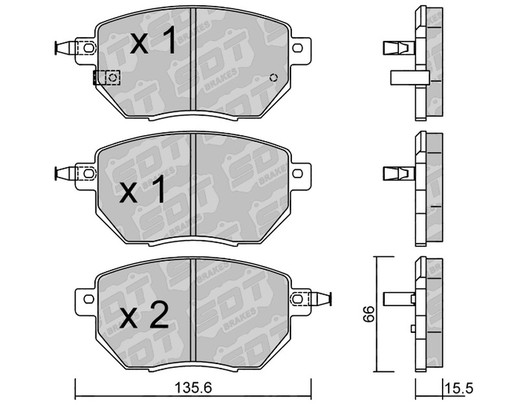 Plaquettes de frein SDT FDHP 1050 2125700