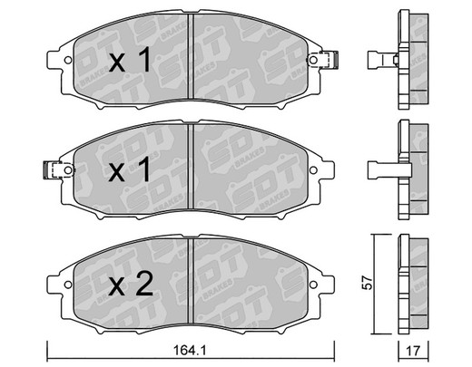 SDT FDHP 1050 2140401 pastilhas de freio