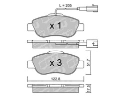 Pastillas de freno SDT FDHP 1050 2145001