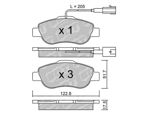 Plaquettes de frein SDT FDHP 1050 2145001