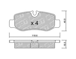 Plaquettes de frein SDT FDHP 1050 2151600