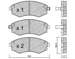 Pastillas de freno SDT FDHP 1050 2156001