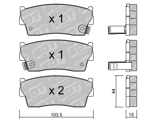 Pastilhas de freio SDT FDHP 1050 2174700