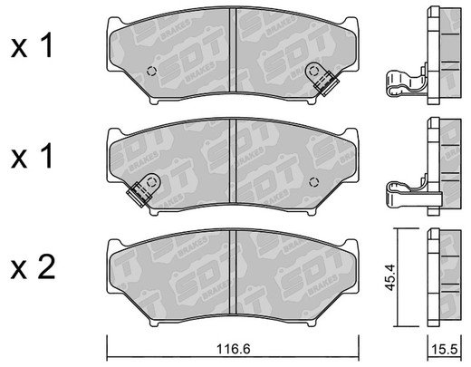 Plaquettes de frein SDT FDHP 1050 2174900