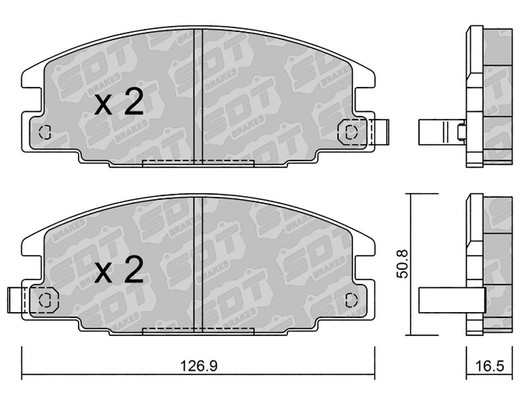 Pastilhas de freio SDT FDHP 1050 2176600