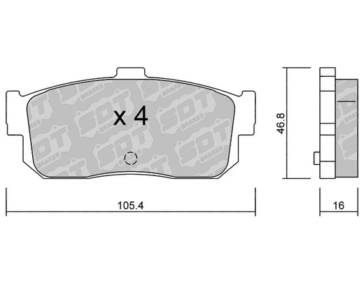 SDT FDHP 1050 2179300 Plaquettes de frein