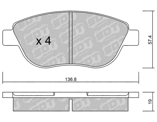Pastillas de freno SDT FDHP 1050 2180000
