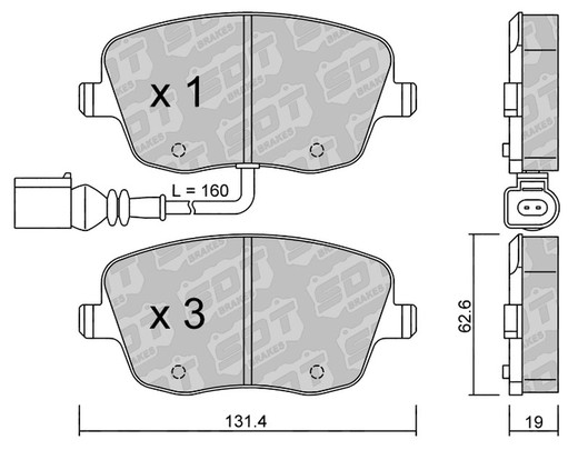 Plaquettes de frein SDT FDHP 1050 2180201