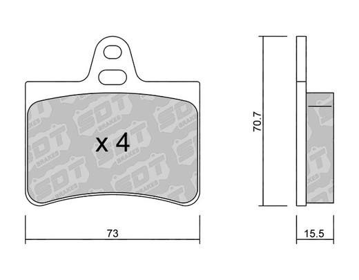 Plaquettes de frein SDT FDHP 1050 2181300