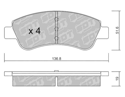 Pastillas de freno SDT FDHP 1050 2181500