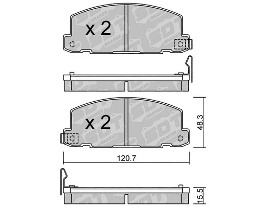 SDT FDHP 1050 2183600 pastilhas de freio