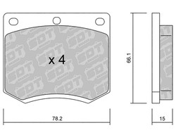 SDT FDHP 1050 2186200 pastilhas de freio