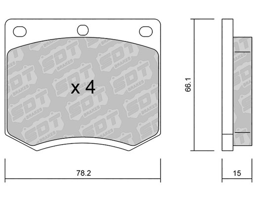 SDT FDHP 1050 2186200 pastilhas de freio