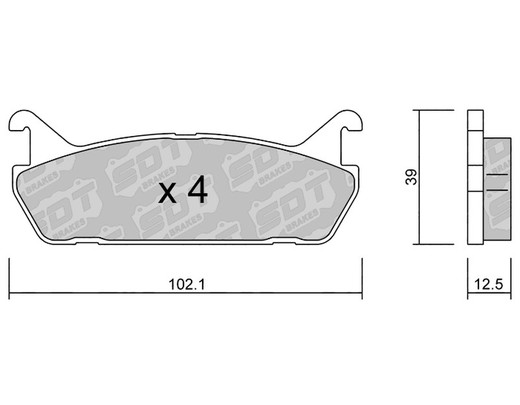 Pastilhas de freio SDT FDHP 1050 2187300