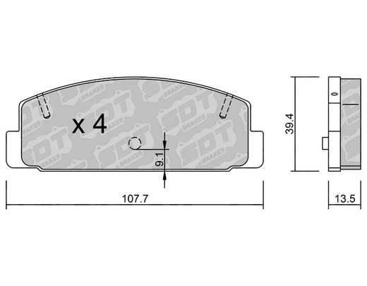 SDT FDHP 1050 pastilhas de freio 2187501