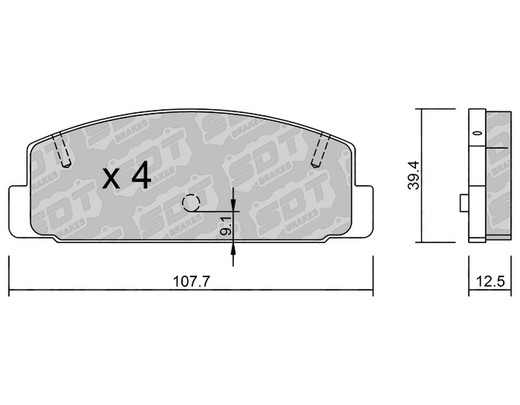 SDT FDHP 1050 pastilhas de freio 2187502