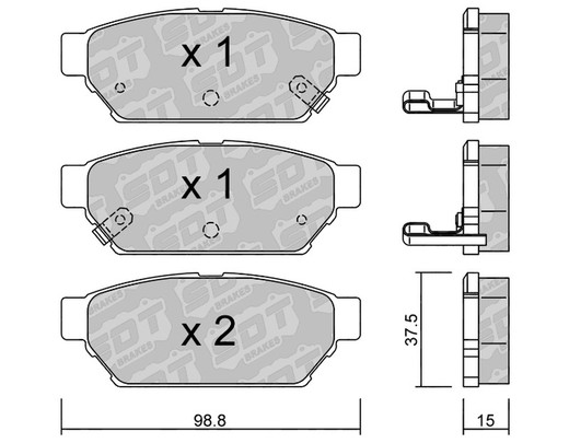 SDT FDHP 1050 2188300 pastilhas de freio