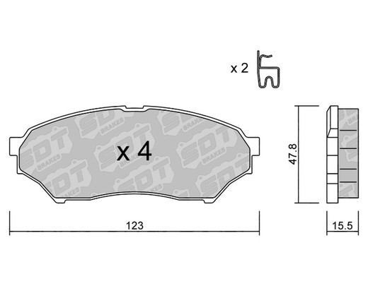 SDT FDHP 1050 2188600 pastilhas de freio