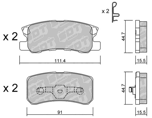 Pastillas de freno SDT FDHP 1050 2189000