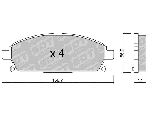 Plaquettes de frein SDT FDHP 1050 2189300