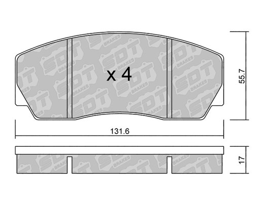 SDT FDHP 1050 2190100 pastilhas de freio