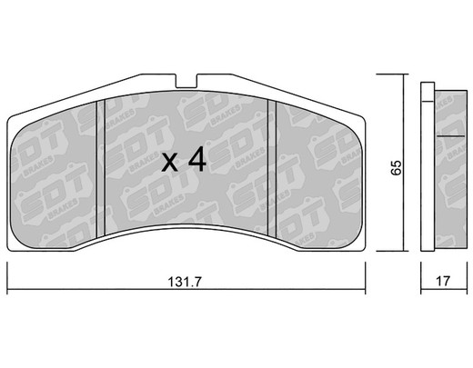 Plaquettes de frein SDT FDHP 1050 2190700