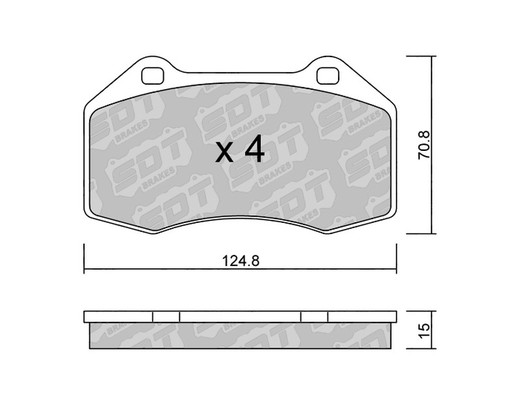 Plaquettes de frein SDT FDHP 1050 2193800