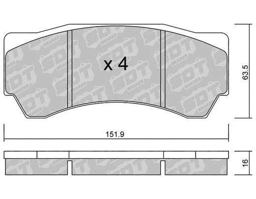 Pastillas de freno SDT FDHP 1050 2194900
