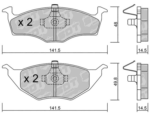 Pastillas de freno SDT FDHP 1050 2195500