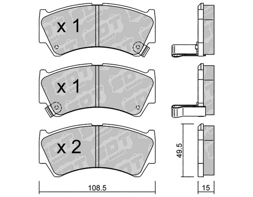 Pastillas de freno SDT FDHP 1050 2196000