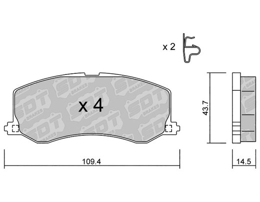 Pastillas de freno SDT FDHP 1050 2196400