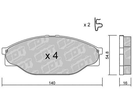 Pastillas de freno SDT FDHP 1050 2197200