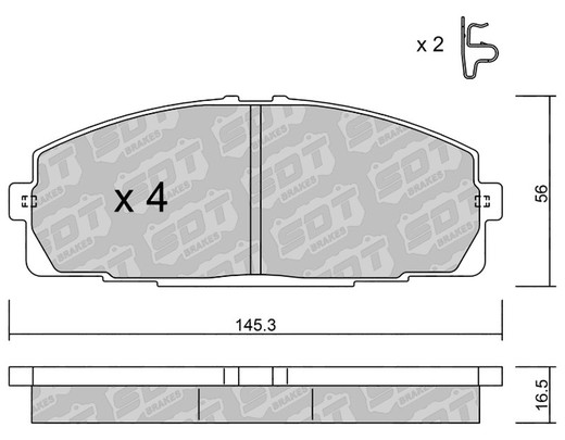 Plaquettes de frein SDT FDHP 1050 2197300