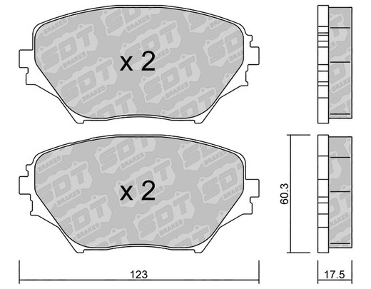 Plaquettes de frein SDT FDHP 1050 2197800