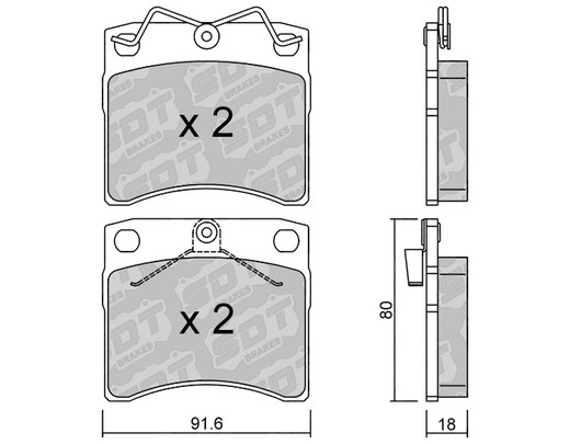 Pastillas de freno SDT FDHP 1050 2198100