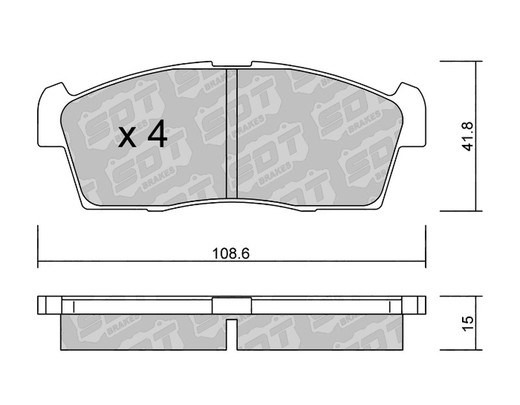 Pastillas de freno SDT FDHP 1050 2198500