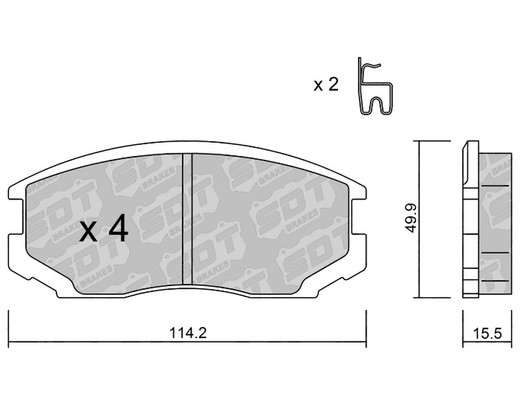 Pastillas de freno SDT FDHP 1050 2198900