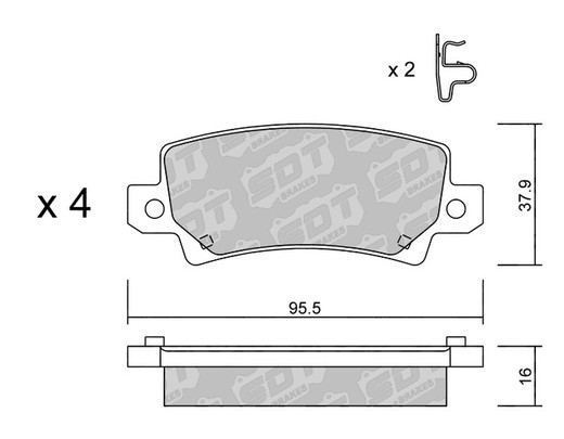 Pastillas de freno SDT FDHP 1050 2199400