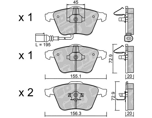 Pastillas de freno SDT RR1080 2507302RR