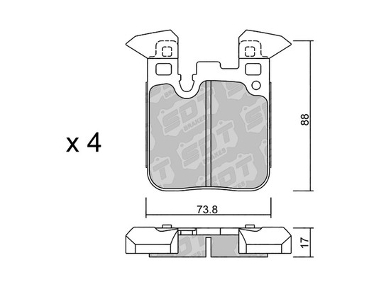 Plaquettes de frein SDT RR1080 2518700RR