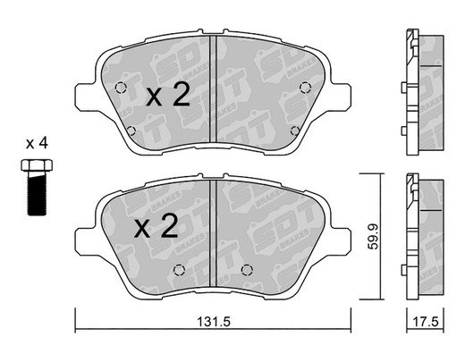 Plaquettes de frein SDT RR1080 2536800RR